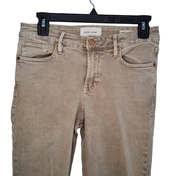 Dear John Gisele Skinny Gray Tan Wash Jeans Size 27 - Picture 4 of 8